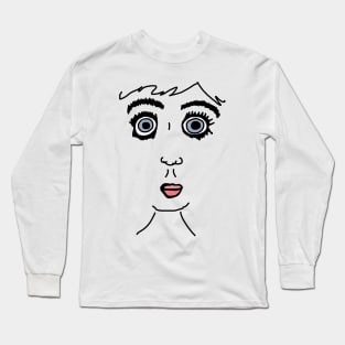 Abstract Mascara Long Sleeve T-Shirt